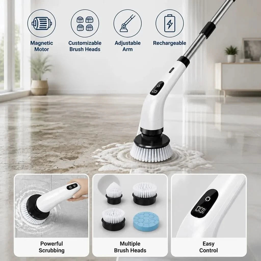 SCRUBORA – Pulitore elettrico senza fili per rimuovere facilmente le macchie