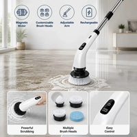 SCRUBORA – Pulitore elettrico senza fili per rimuovere facilmente le macchie