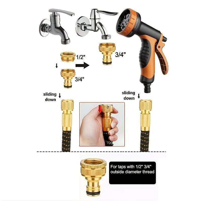 FLEXINOZZ – Mangueira de Jardim com 10 Modos de Pulverização para Limpeza Exterior