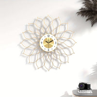 PRESTIGELIVA – Reloj de pared dorado elegante para interiores modernos