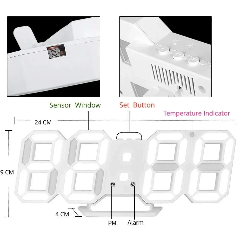 DIGILORA – Ρολόι τοίχου LED 3D για τολμηρή ατμόσφαιρα εσωτερικού χώρου