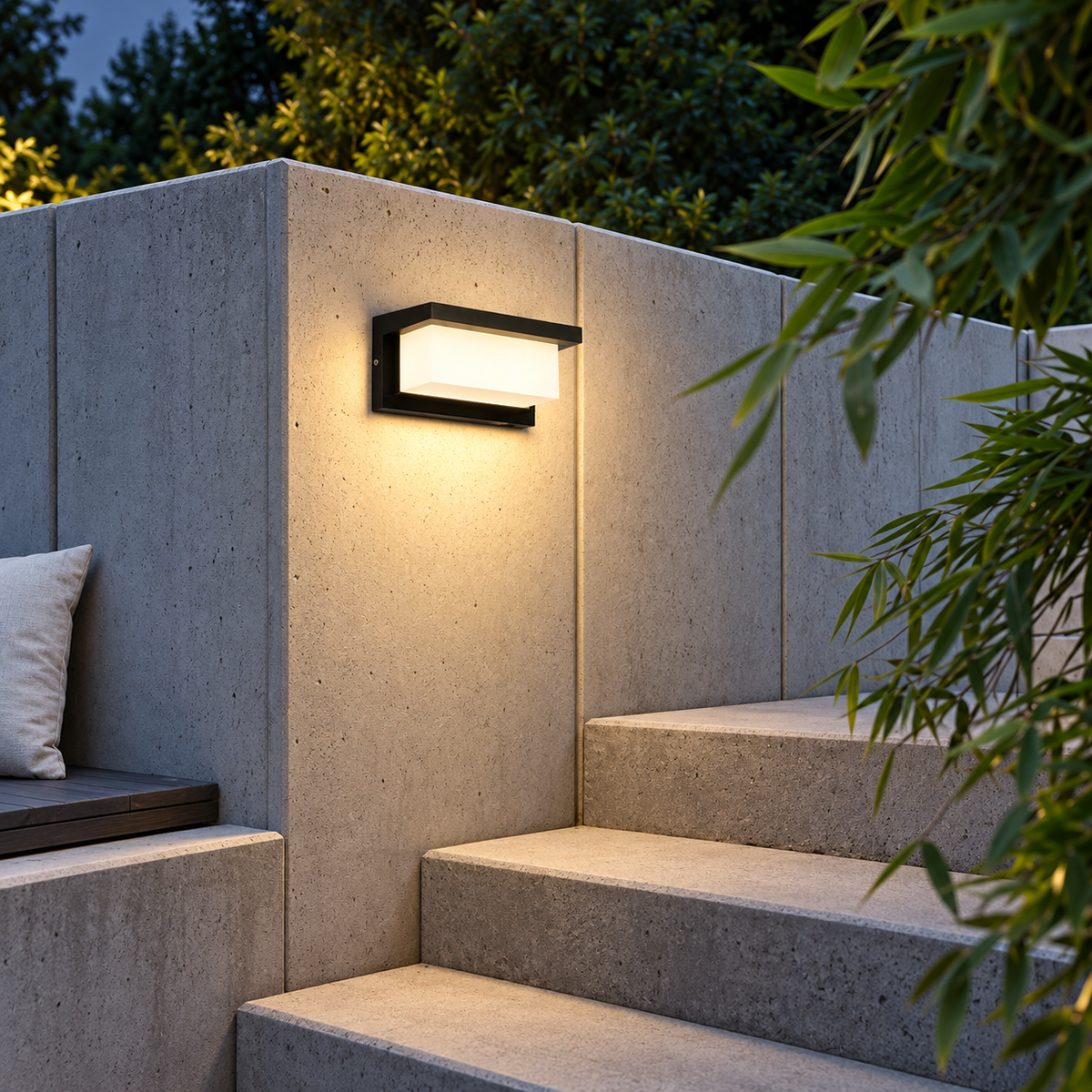 PORCHBEAM – Aplique de pared con sensor de movimiento para entradas preparadas para cualquier clima