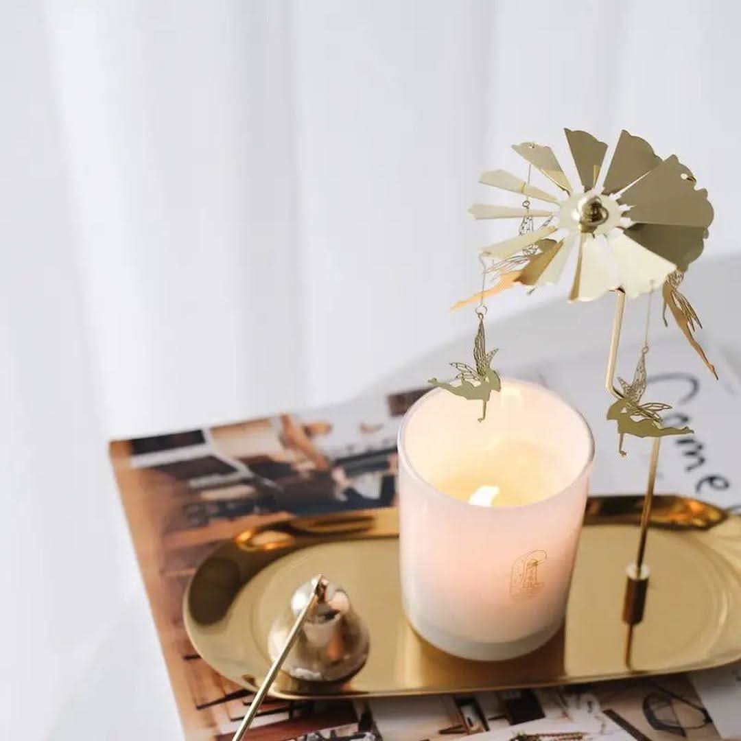 CHARMELVIA – Spinning Candle Holder for Romantic Evening Atmosphere