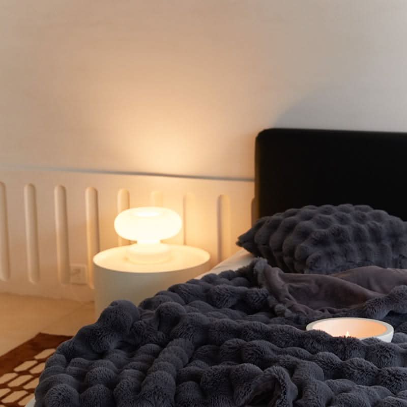 CURVORA – Sculptural Throw Blanket for Cozy Contemporary Spaces