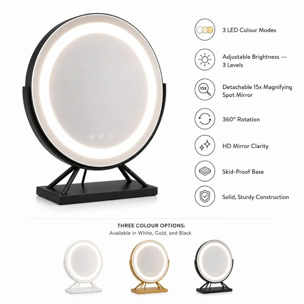 VANIORA – LED Vanity Mirror for Elegant Everyday Beauty Rituals