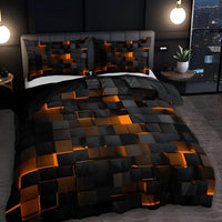 DUVETRIXA – Juego de ropa de cama contemporáneo con elegante diseño de cuadros