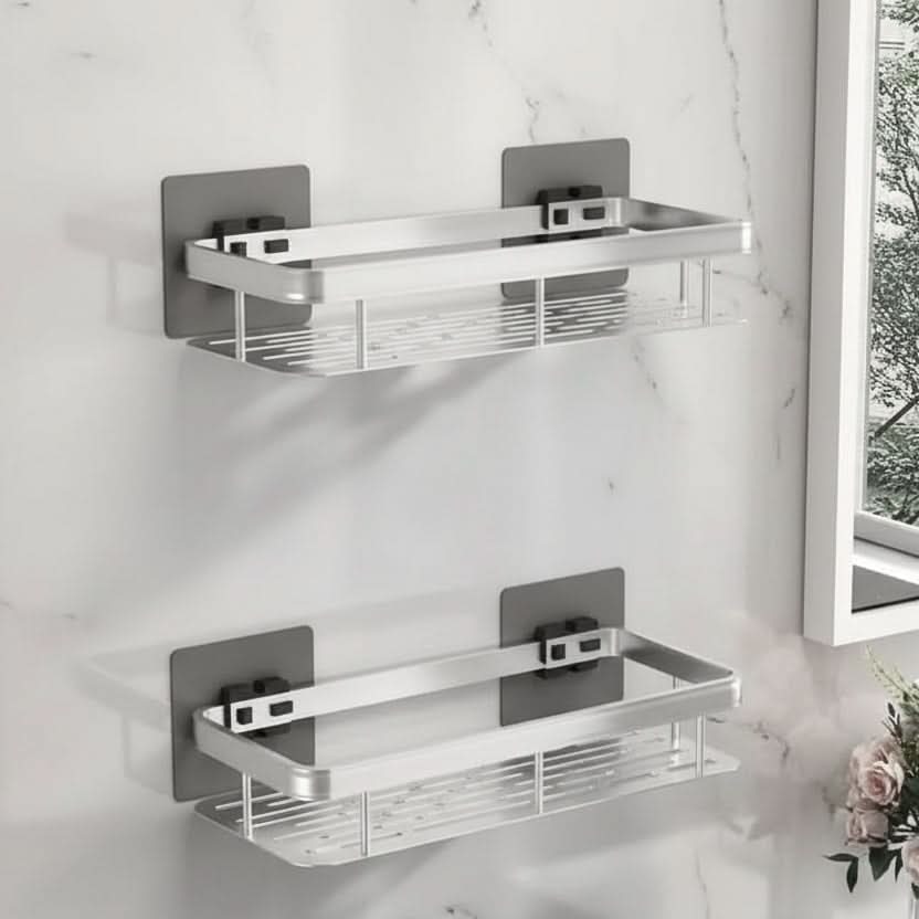 BATHEDGE – Prateleira de casa de banho sem necessidade de perfuração para espaços modernos e organizados