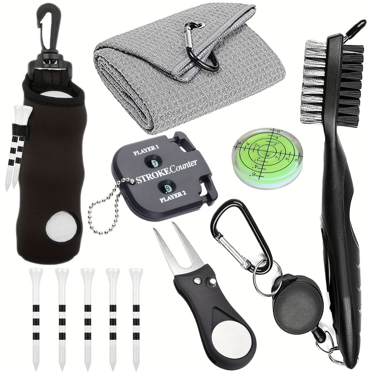 FairwayNest - Kit de Acessórios para Limpeza de Golfe