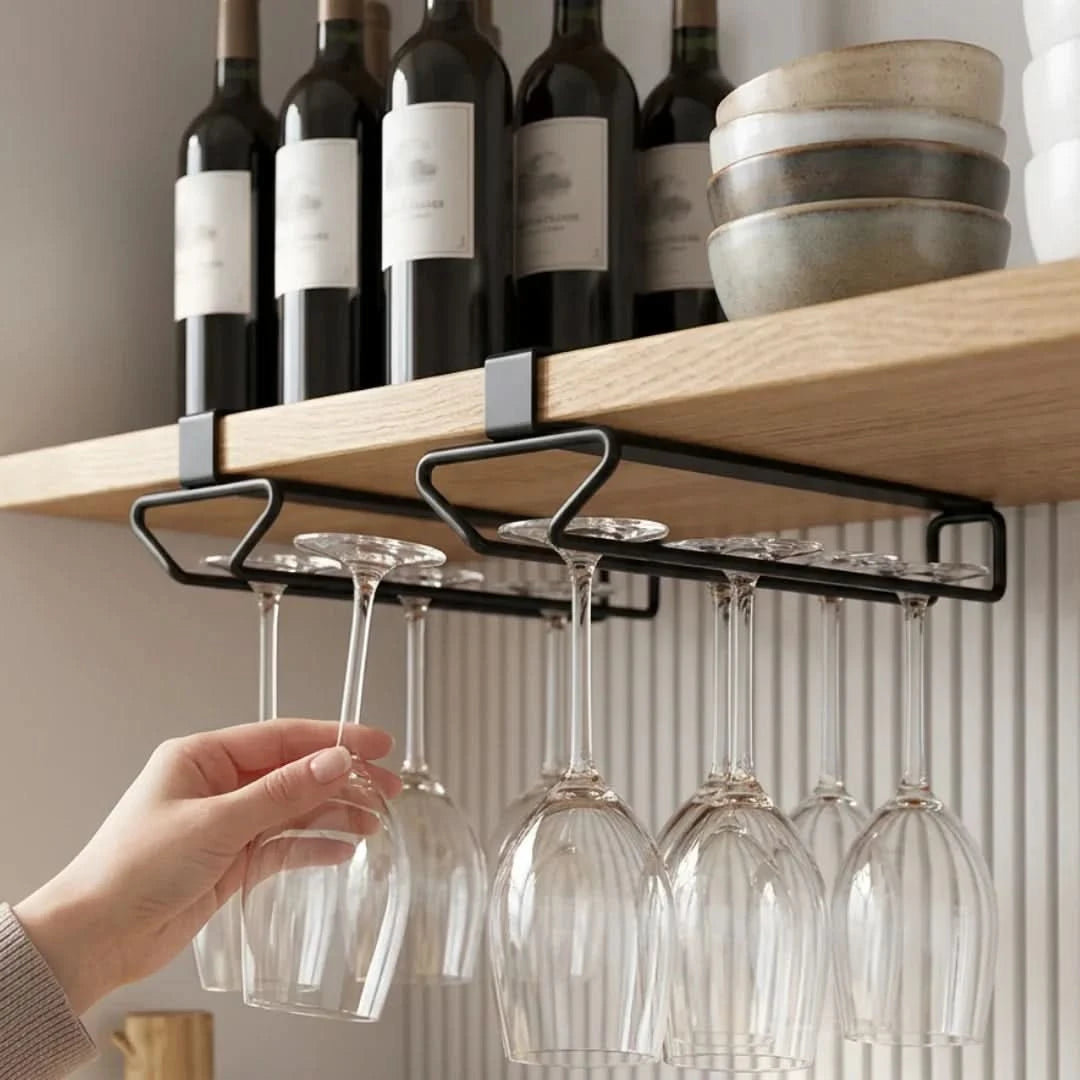 CUPLOFT – Soporte de almacenamiento de vidrio para estante, para ganar espacio al instante en la cocina