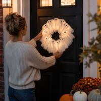 BOOCROWN – Couronne fantôme lumineuse pour une ambiance d’Halloween effrayante
