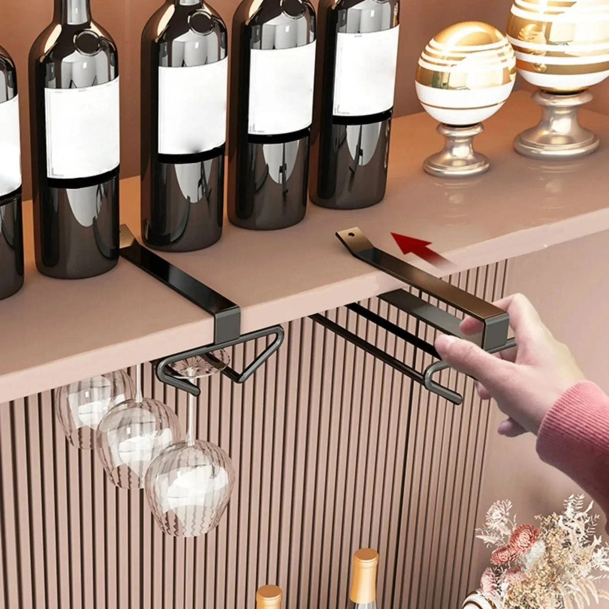 CUPLOFT – Soporte de almacenamiento de vidrio para estante, para ganar espacio al instante en la cocina