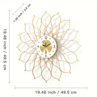 PRESTIGELIVA – Reloj de pared dorado elegante para interiores modernos