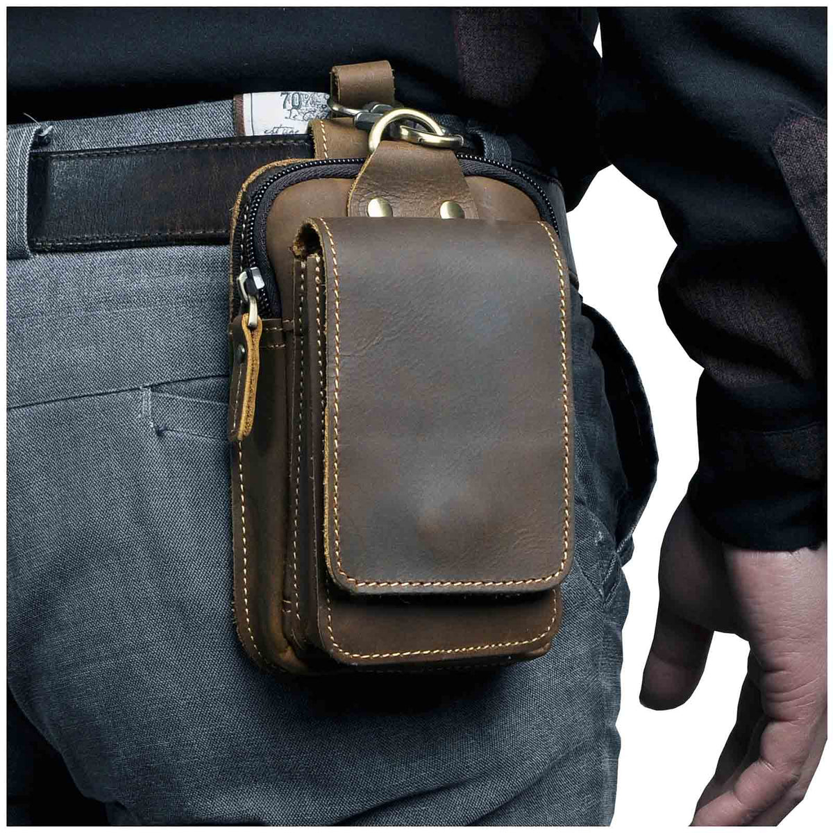 LEATHERWAY – Full Grain Leather Waist Pack for Travel