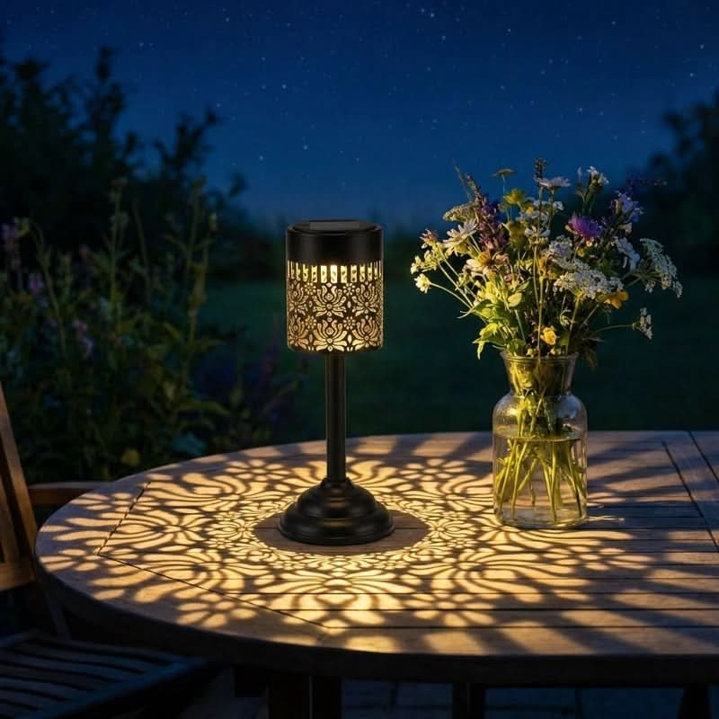GLOWPEONY – Μεταλλική Ηλιακή Επιτραπέζια Λάμπα για Ζεστή Βραδινή Ατμόσφαιρα  