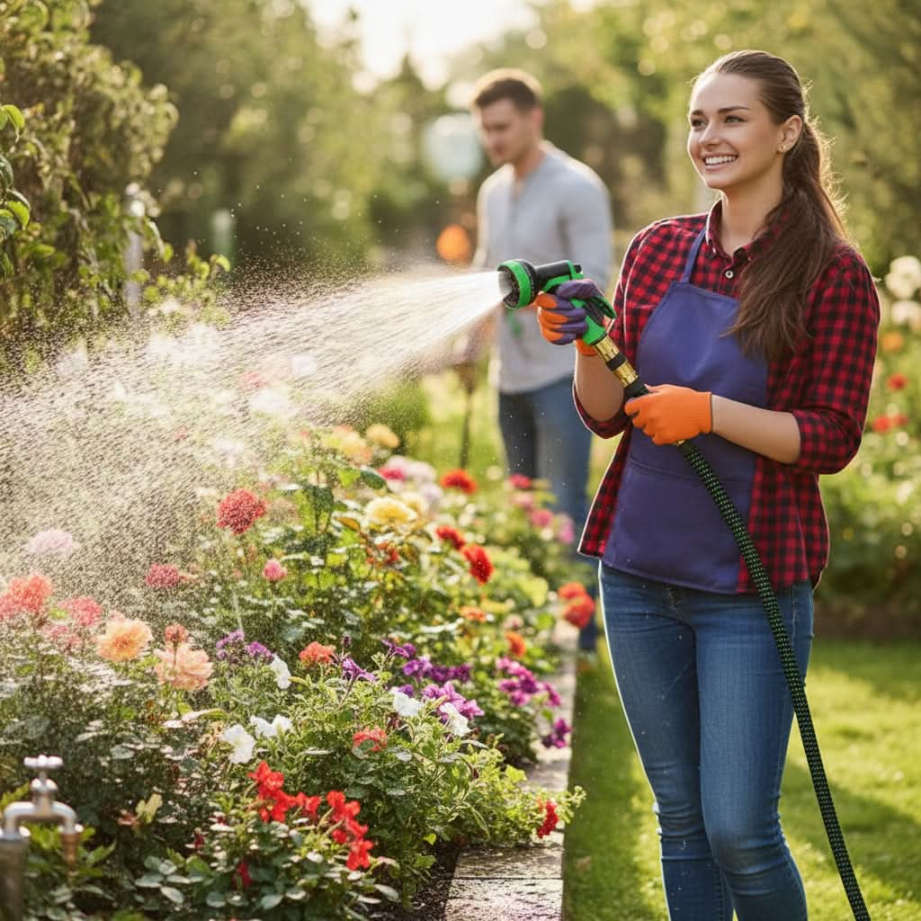 GARDENJET – Tragbarer Bewässerungsschlauch für Reinigung und Bewässerung