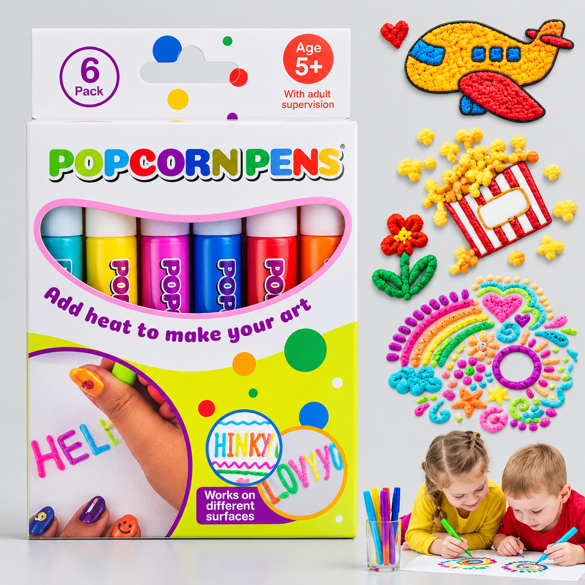 RAISEJOY – 3D Puff Pens Set for Playful Creative Art