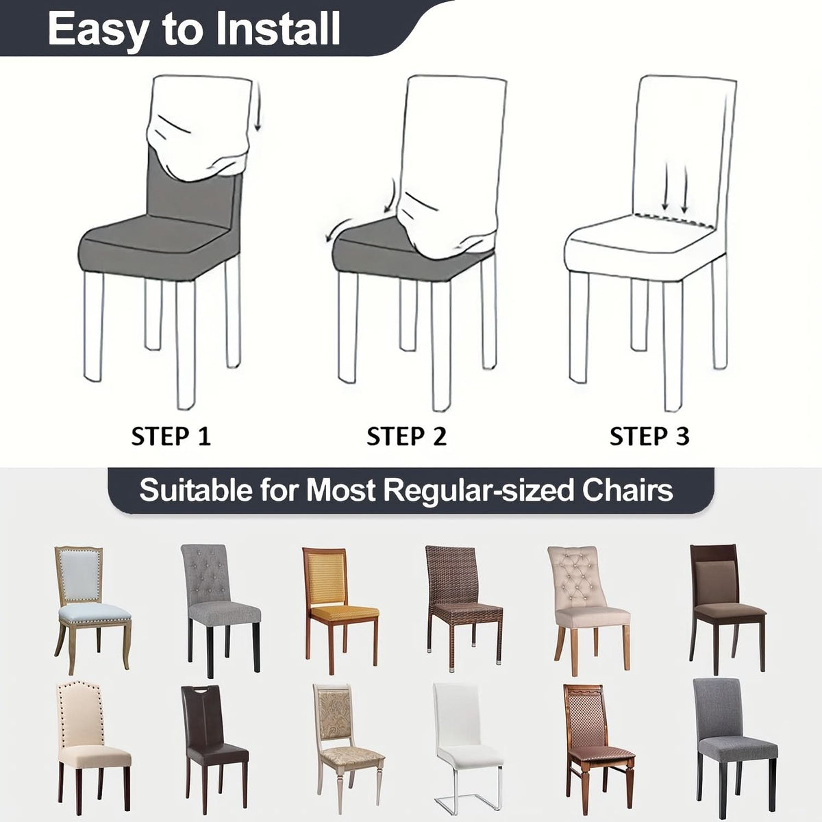FROSTFIT - Fundas modernas de polar elástico para sillas para una mejora suave y protectora del asiento  