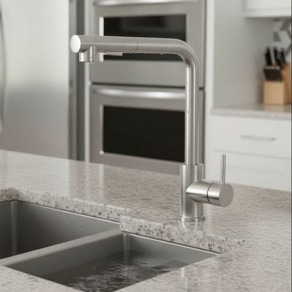 STREAMVEX – Udtrækkelig vaskefaucet med moderne rustfrit design