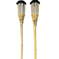 TIKIGLOW - Lumières LED en bambou solaire imitant la flamme pour une ambiance chaleureuse en extérieur et décoration de jardin