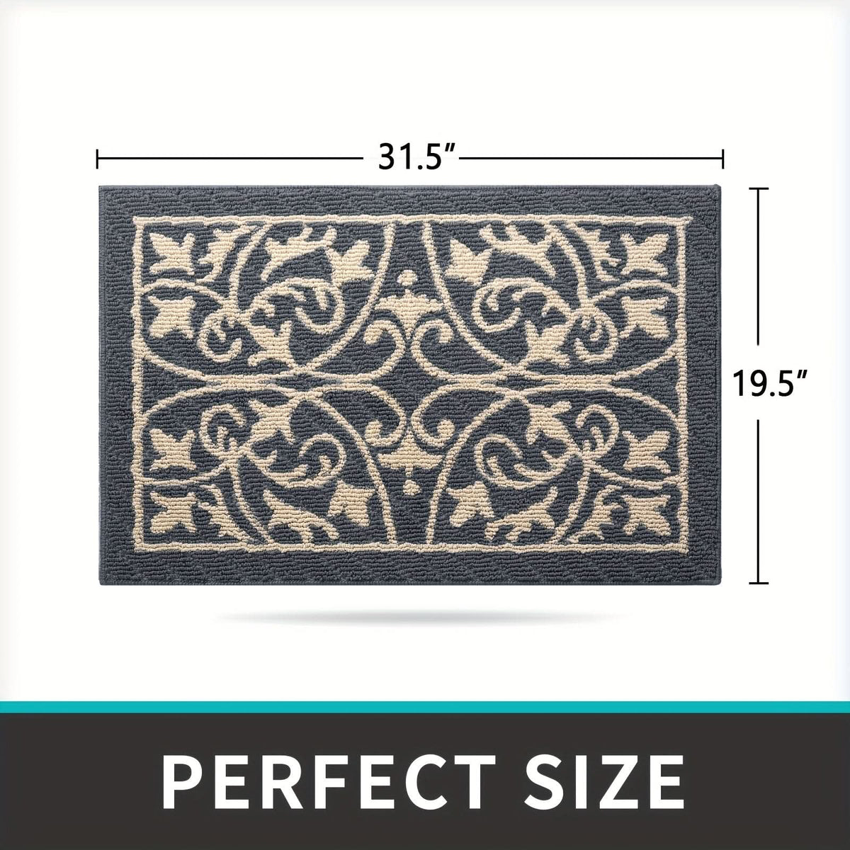 FLOORGUARD - Low profile non-slip indoor entryway mat for clean and safe floors