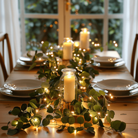 LEAFLUMORA – Leafy Fairy Light Garland for Enchanting Table Decor