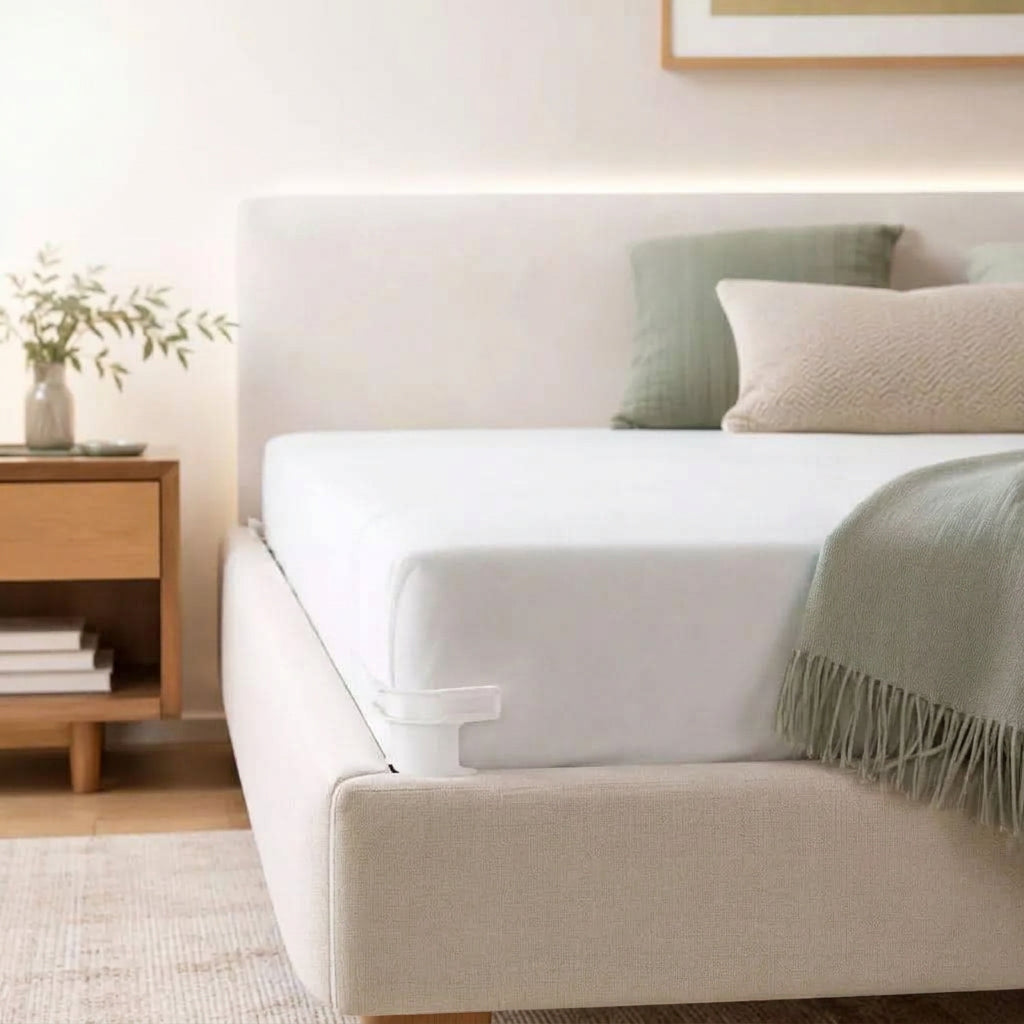 BEDGRIPORA – Attaches-draps de lit dissimulées pour une surface de couchage bien lisse