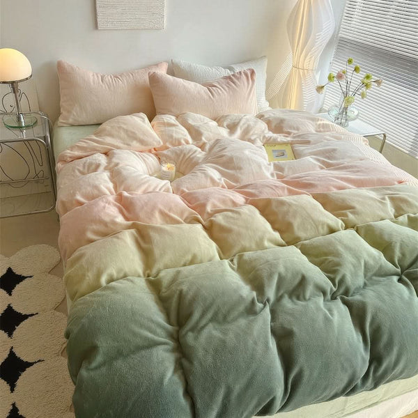 OMBRELUNIA – Set di biancheria da letto dai colori pastello accoglienti per notti serene e confortevoli