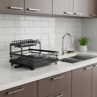 DISHCOVE – Foldable Dish Drying Rack for Convenient Kitchen Storage