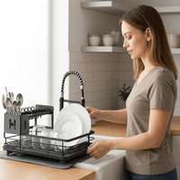 DISHCOVE – Foldable Dish Drying Rack for Convenient Kitchen Storage