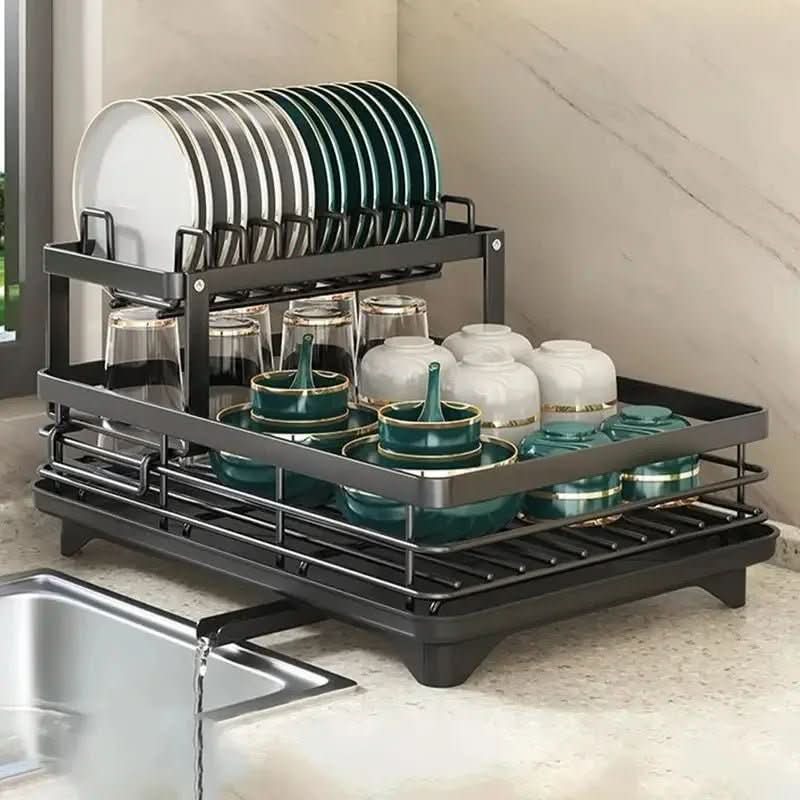 DISHCOVE – Foldable Dish Drying Rack for Convenient Kitchen Storage