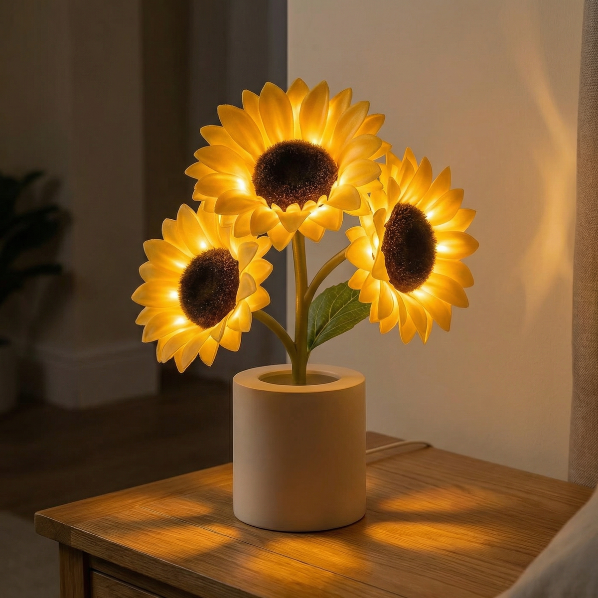 SOLPETAL – Επαναφορτιζόμενο επιτραπέζιο φωτιστικό ηλίανθου για ζεστή ατμοσφαιρική λάμψη