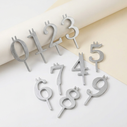NUMERIVA – Reusable Number Candle Holder Set for Bold Birthday Displays