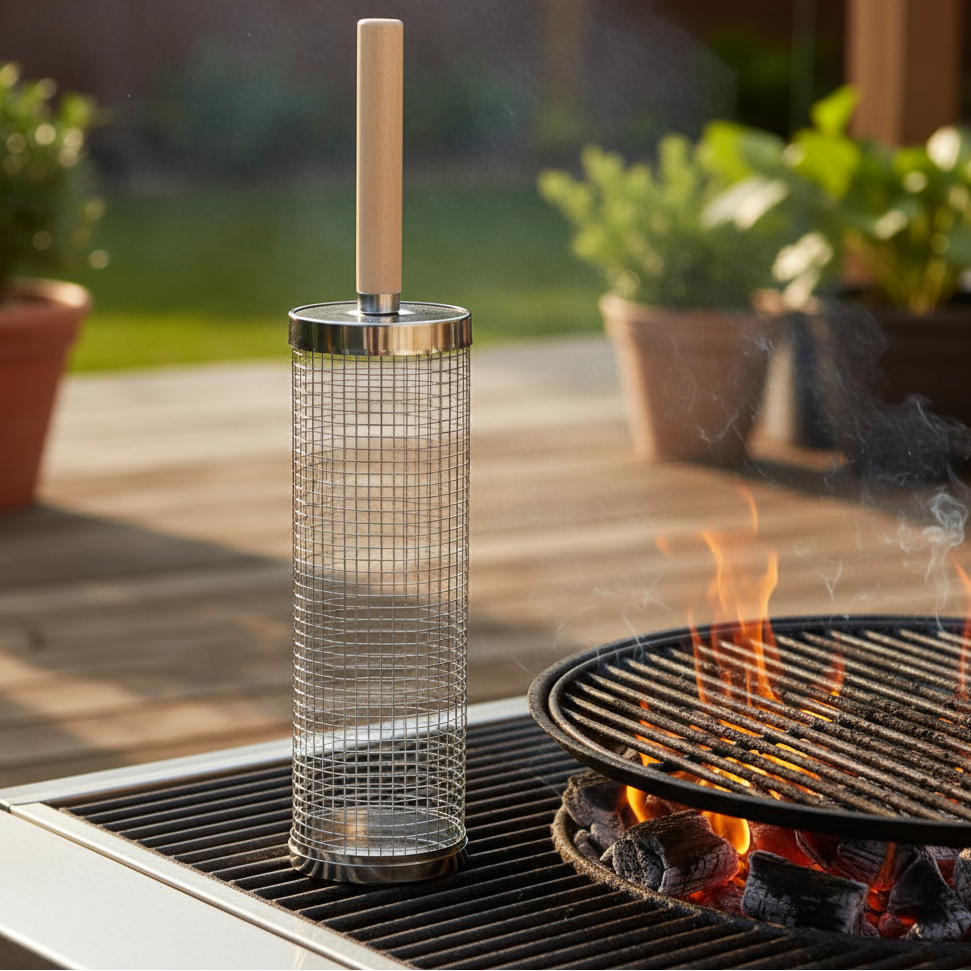 SIZZLEFLOW – BBQ Grillkorb für sanftes Wenden & Kochkontrolle