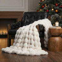 CURVORA – Sculptural Throw Blanket for Cozy Contemporary Spaces