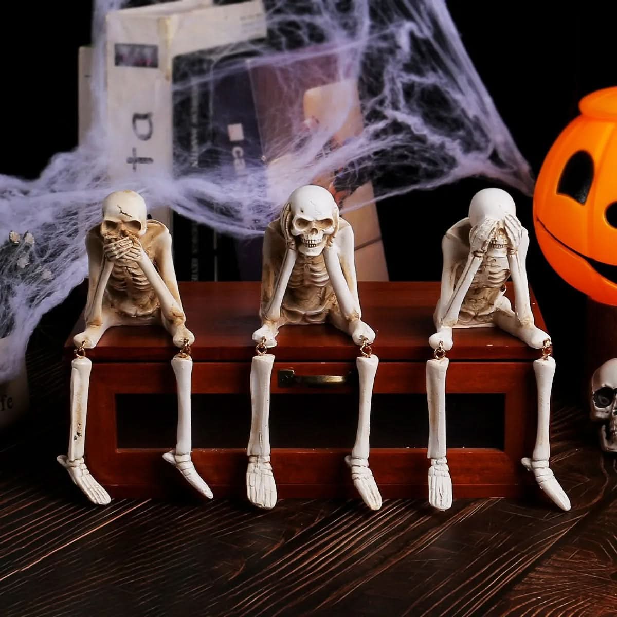 CRYPTORA – Skeleton Figurines for Mysterious Home Décor