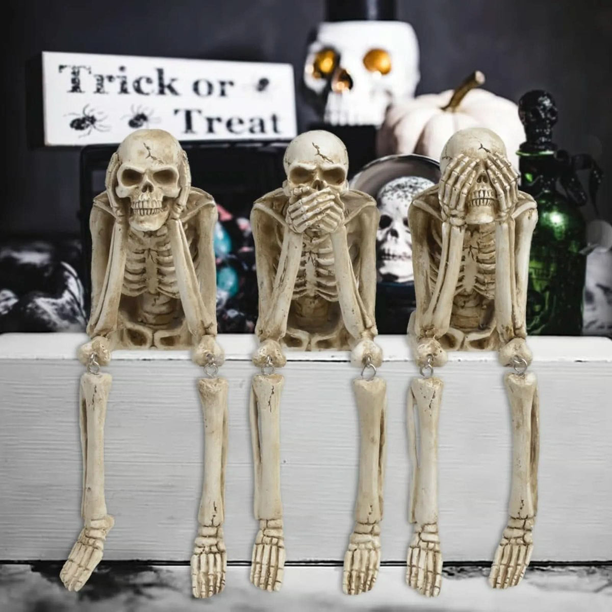 CRYPTORA – Skeleton Figurines for Mysterious Home Décor