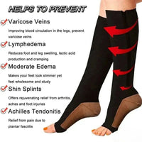 CIRCULARELIEF – Chaussettes de compression à fermeture éclair pour soulagement