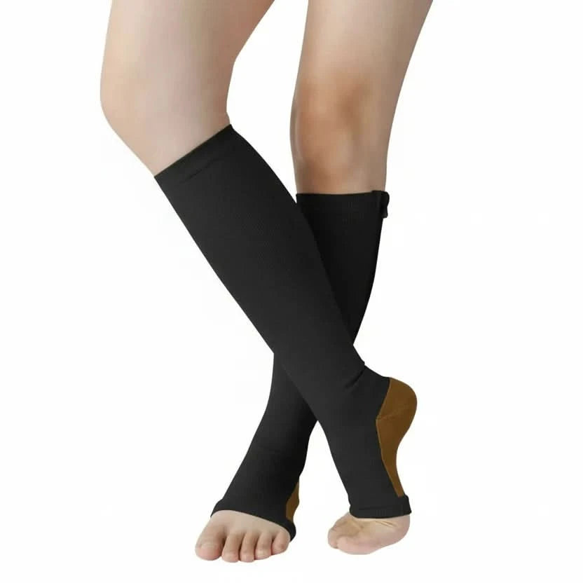 CIRCULARELIEF – Chaussettes de compression à fermeture éclair pour soulagement