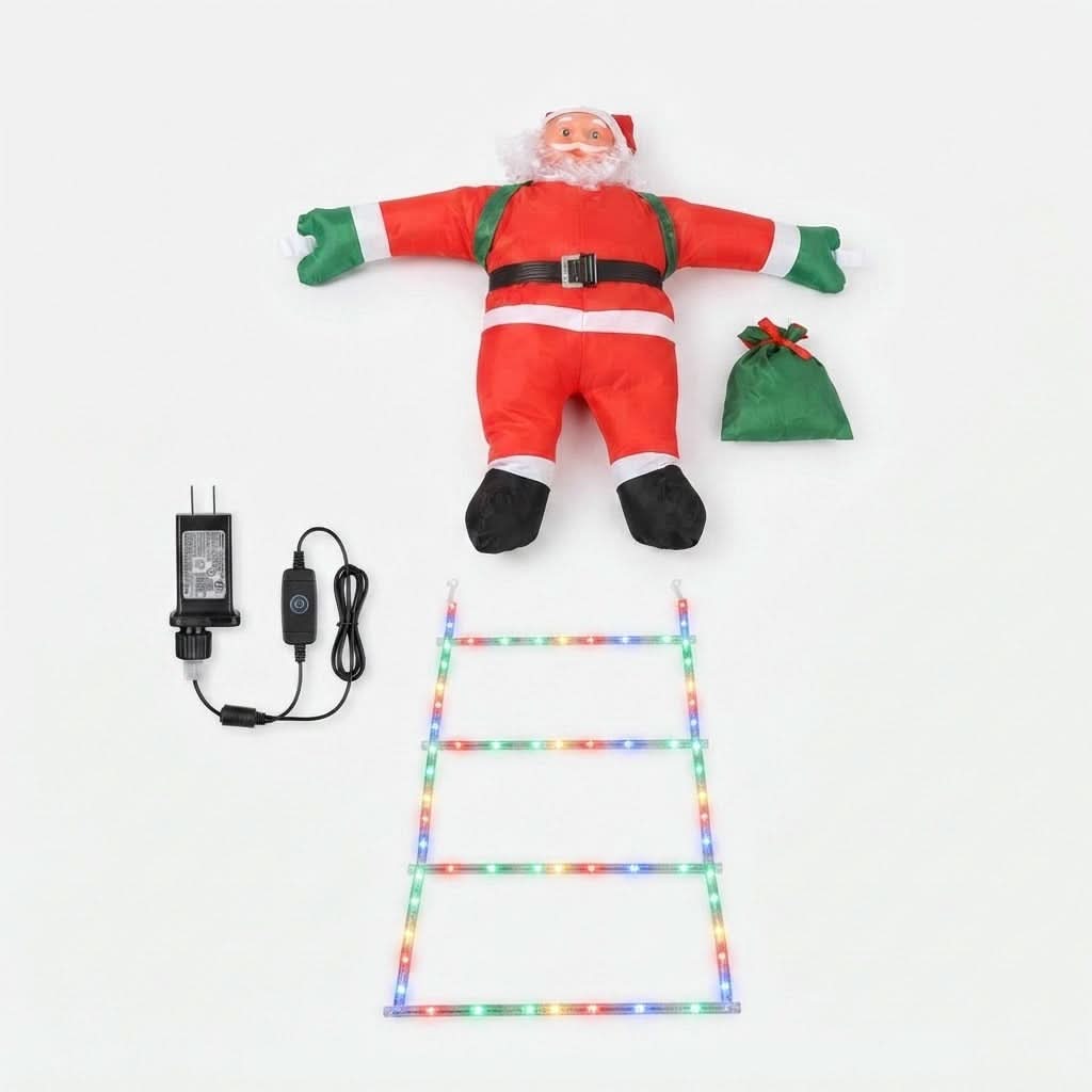 MERRAVIXA – Decorative Climbing Santa Light for Magical Christmas Charm