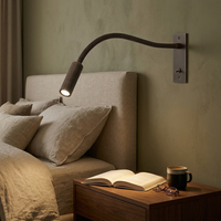 Lamp in a cozy evening bedroom