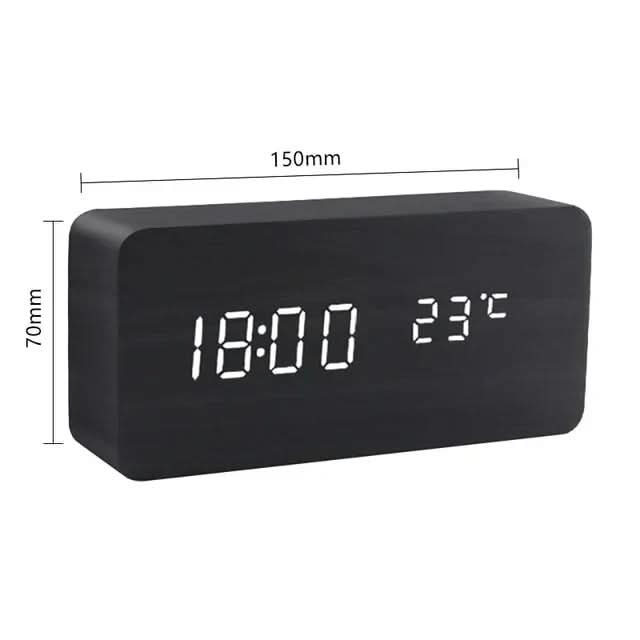 TEMPTICK – Despertador LED con pantalla de temperatura