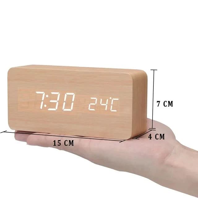 TEMPTICK – Despertador LED con pantalla de temperatura