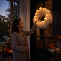 BOOCROWN – Couronne fantôme lumineuse pour une ambiance d’Halloween effrayante