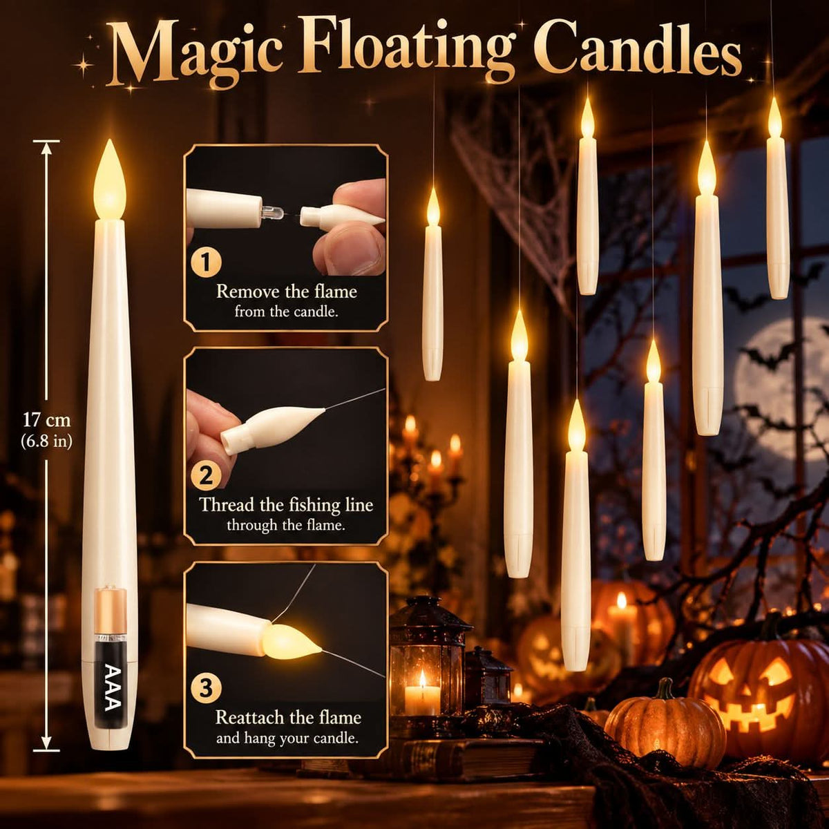 LEVILUMORA – Floating LED Candles for Magical Statement Decor