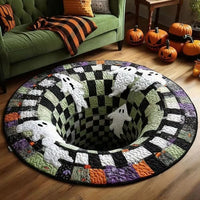 VOIDSPIRA - Alfombra de Halloween 3D con vórtice y profundidad espeluznante