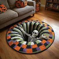 VOIDSPIRA - Alfombra de Halloween 3D con vórtice y profundidad espeluznante