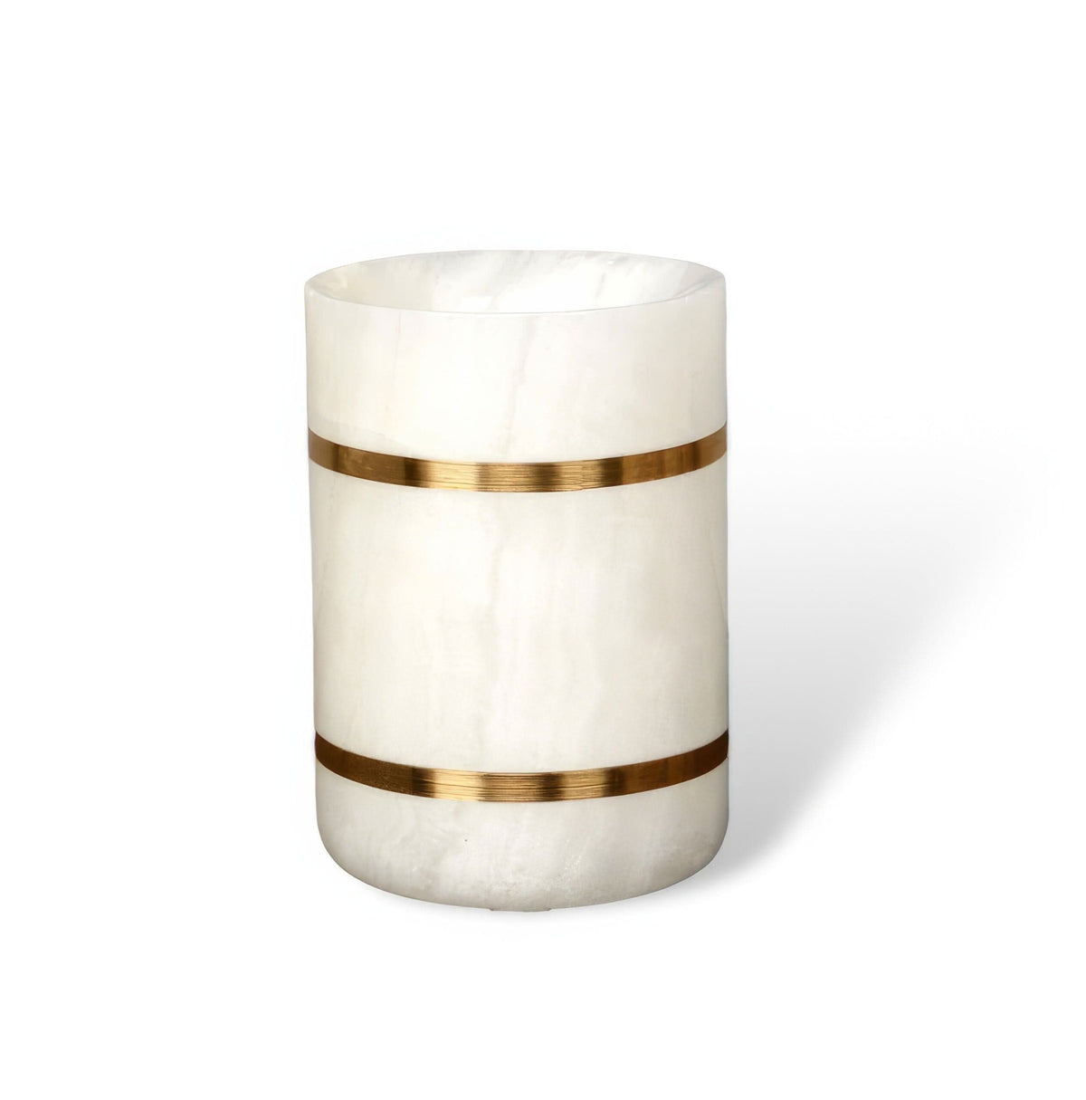 VANITYCREST – Decorative Cup with Golden Accent for Modern Bathrooms
