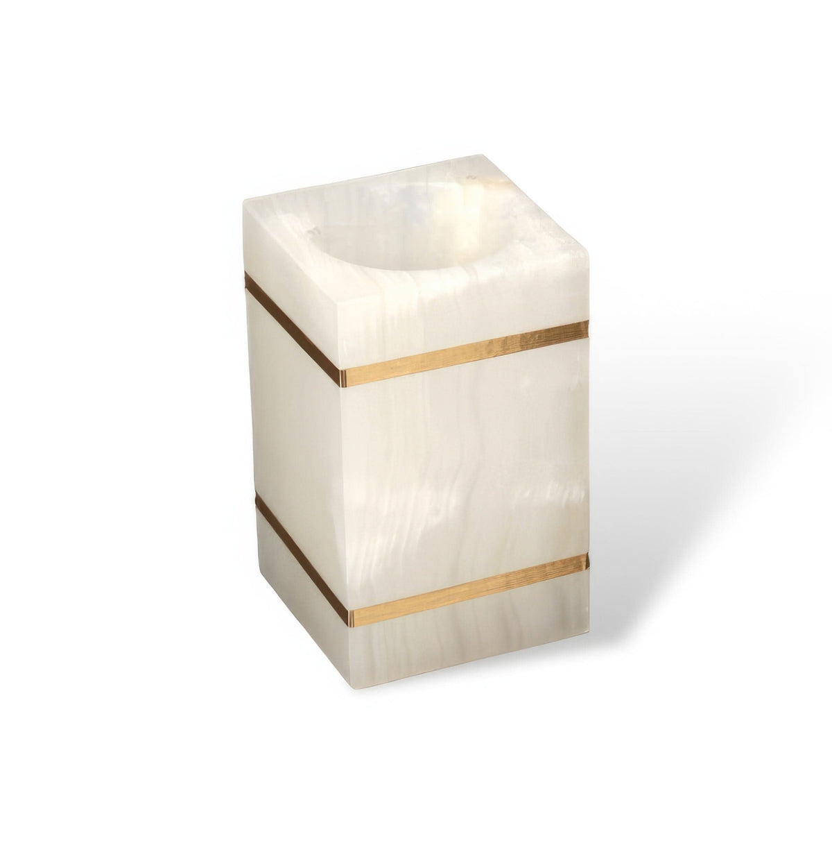 VANITYCREST – Decorative Cup with Golden Accent for Modern Bathrooms