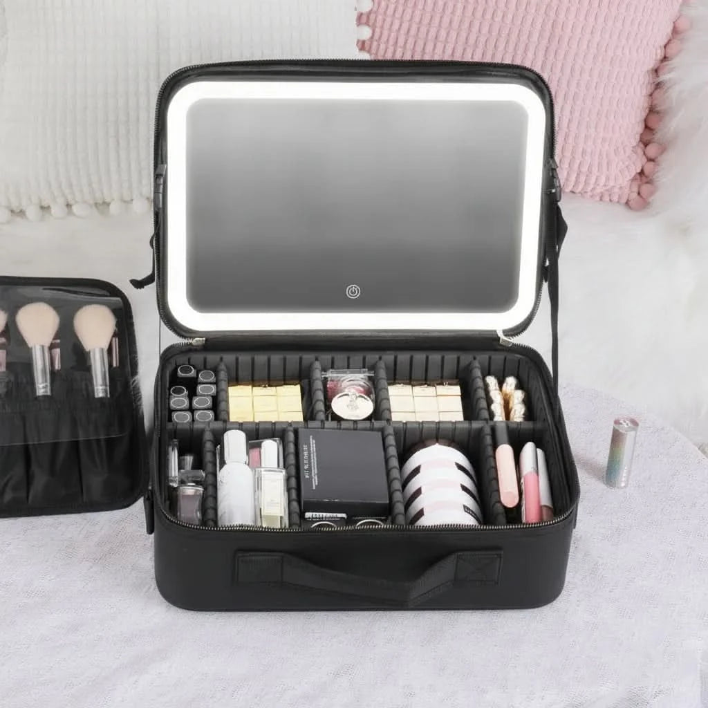 GLOWTOTE – Neceser cosmético con espejo LED para organizar tus productos de belleza