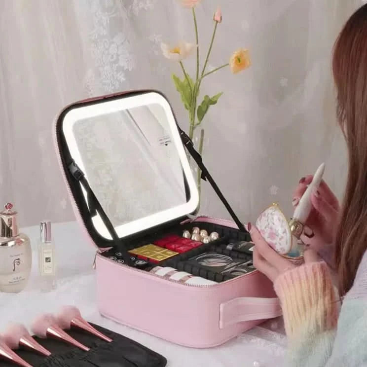 GLOWTOTE – Neceser cosmético con espejo LED para organizar tus productos de belleza